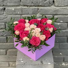 Цветочная композиция из Розы в коробке в Дылыме