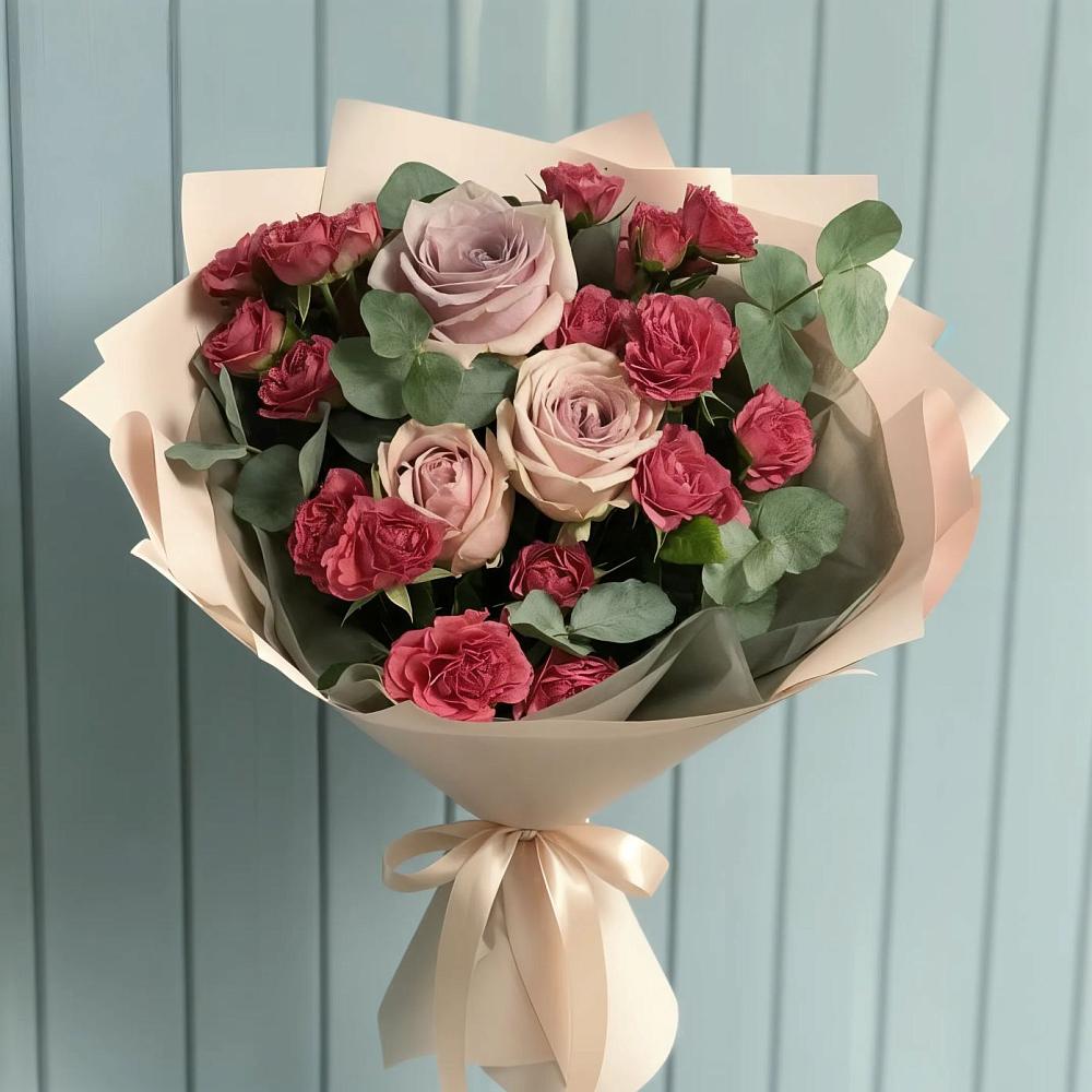 Букет цветов из: Гвоздики и Розы в Дылыме