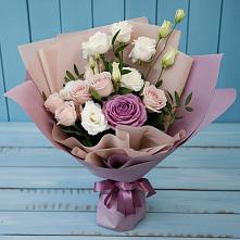 Букет цветов из:  Розы и Лизиантусы #REPLACE_PRED# Дылыме