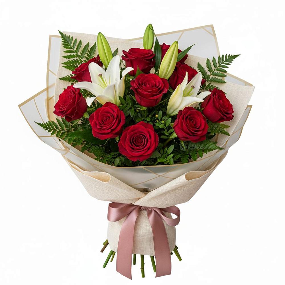 Букет цветов из: Лилии и Розы в Дылыме