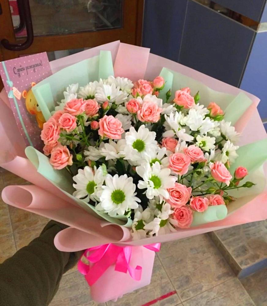 Букет цветов из: Розы и Хризантемы в Дылыме