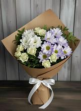 Букет цветов из:  Хризантемы и Розы #REPLACE_PRED# Дылыме