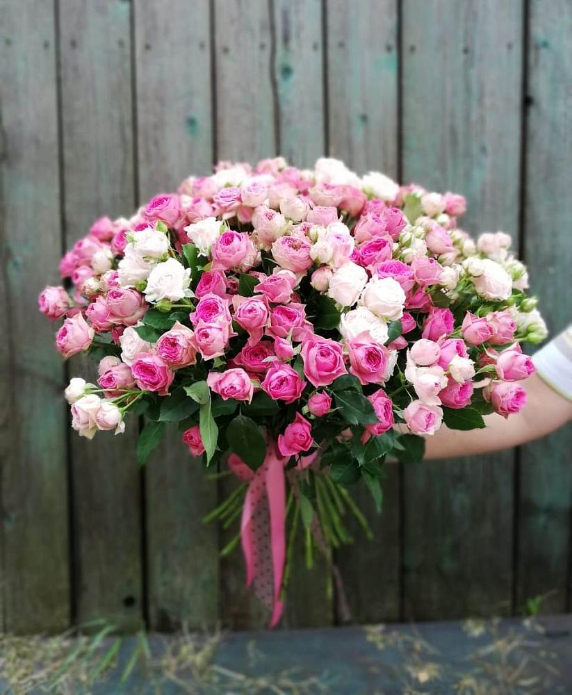 Букет Розовые кустовые розы Натали и Лав Лидия в Дылыме