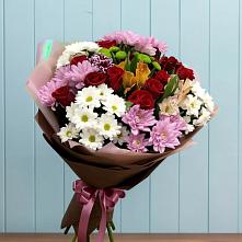 Букет цветов из:  Розы, Хризантемы и Альстромерии в Дылыме