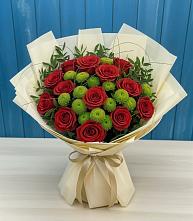 Букет цветов из:  Розы и Хризантемы в Дылыме