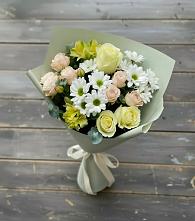 Букет цветов из:  Альстромерии, Розы и Хризантемы в Дылыме