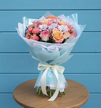 Букет цветов из:  Хризантемы и Розы в Дылыме