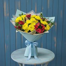 Букет цветов из:  Альстромерии и Хризантемы #REPLACE_PRED# Дылыме