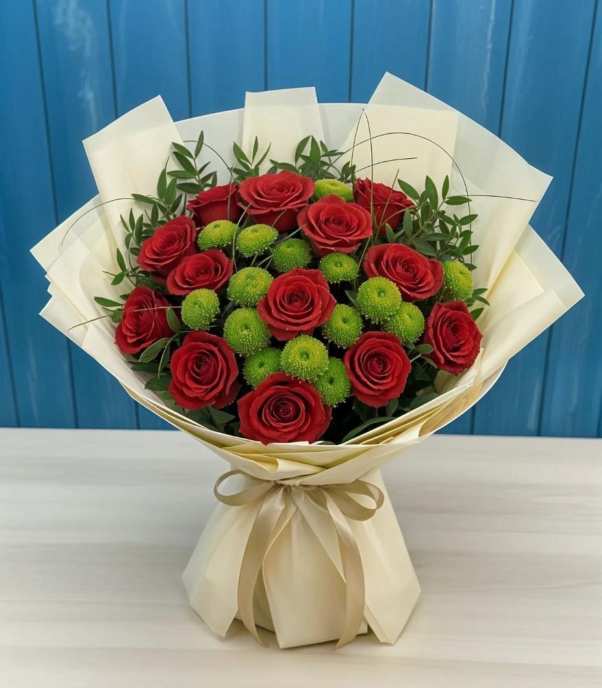 Букет цветов из: Розы и Хризантемы в Дылыме