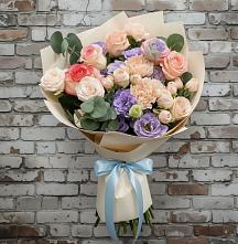 Букет цветов из:  Розы, Лизиантусы и Гвоздики в Дылыме